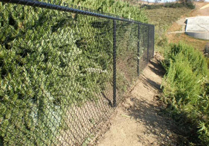 Black Galvanized & Poly Coated Fence Fullerton, CA